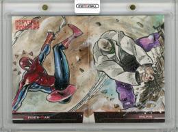 2021-22 UPPER DECK Marvel Annual  Sketch Card by ERISCAN TURK Battle Booklet Sketches - Spider-Man vs. Kingpin #BB4