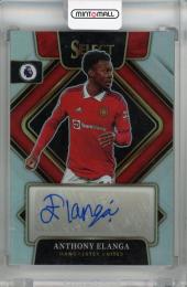 2022-23 Panini Select Premier League Anthony Elanga  Signatures Silver #26 Auto Manchester United