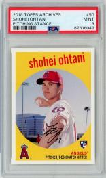 2018 TOPPS ARCHIVES SHOHEI OHTANI #50【PSA9】《Near MINT-MINT》 ANGELS