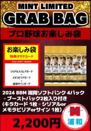 【国内野球お楽しみ袋】2024 BBM 福岡ソフトバンクホークス 4パック + ブーストパック1個(2枚入)