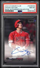 2023 Topps Stadium Club #SCBASO Shohei Ohtani Autographs Black Foil【23/25】【PSA NM-MT 8】 Los Angeles Angels