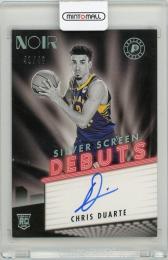 2021-22 Panini Noir Basketball Chris Duarte Silver Screen Debuts Autograph No.SIL-CDU【41/49】 Indiana Pacers