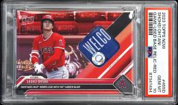 2023 Topps Now #455 Shohei Ohtani Game Used Base Relic Red【10/10】【PSA GEM MT10】 Los Angeles Angels