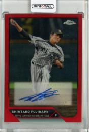 2023 Topps NPB Chrome 藤浪晋太郎 直筆サインカード Autographs Red Refractors【4/5】 阪神