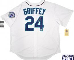 MILL CREEK SPORTS Ken Griffey Jr.  直筆サイン入り ナイキジャージー　クーパースタウンエディション・白 Retirement Patch Size XL