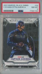 2021 Marvel Black Diamond Chris Evans as Captain America Base/#24【79/149】【PSA8】