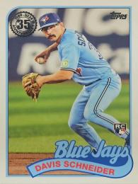 2024 Topps SERIES 2 #89B2-33 Davis Schneider インサートカード 1989 Topps 35th Anniversary RC