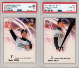 2013 BBM ルーキーエディション 大谷翔平 投手版 打者版 セット RC #42【PSA10】《Gem-MINT》 北海道日本ハムファイターズ