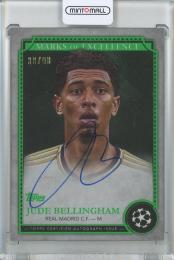 2023-24 Topps Museum Collection UEFA Club Competitions Jude Bellingham Marks Of Excellence On-Card Autograph/Green【38/99】 Real Madrid C.F.