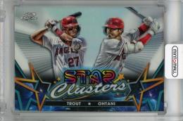 2023 Topps Cosmic Chrome Shohei Ohtani/Mike Trout  Stars Clusters #SC-3 Los Angeles Angels