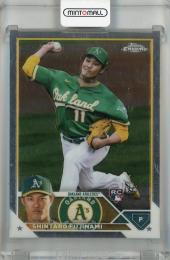 2023 Topps Chrome Shintaro Fujinami Base #97 RC Oakland Athletics