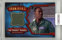 2010 UPPER DECK Iron Man 2  Jim Rhodey Rhodes Memorabilia #IMC10 《表外側若干のダメージ》 marvel