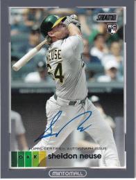 2020 Topps Stadium Club Baseball Oakland Athletics Sheldon Neuse  Base Autographs