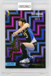 2021 Vリーグ功労賞受賞記念 「新鍋理沙〜11年の軌跡〜OFFICIAL ATHLETE CARD」  新鍋理沙 箔押しサインカード 07 43/95