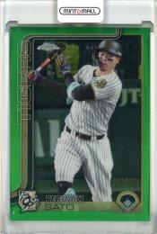 2025 Topps Chrome NPB 佐藤輝明 Green Refractors【25/99】 阪神タイガース