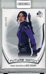 2024 UPPER DECK MARVEL STUDIOS’ SERIES 1 – Disney+ Hailee Steinfeld as Kate Bishop SP Authentic Future Watch Retros/Hawkeye/#FW-3【990/999】