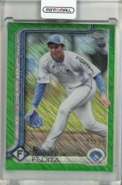 2025 Topps Chrome NPB 藤田琉生 Green Simmer Refractors【57/99】 北海道日本ハムファイターズ