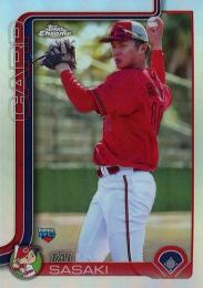 2025 TOPPS Chrome NPBプロ野球 #158 佐々木泰(広島)【リフラクターパラレル版】レギュラーカード RC