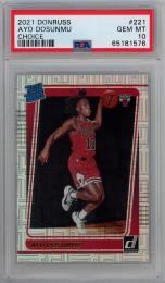 2021-22 Panini Donruss  Ayo Dosunmu Choice RC #221 (PSA 10 GEM MT)