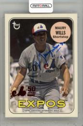 2019 TOPPS Archives Maury Wills 50th Anniversary of the Montreal Expos Autographs Red Foil #MTLAMW【06/10】 Montreal Expos