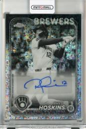2024 Topps Chrome Update Rhys Hoskins Autographs Black and White Mini-Diamond Refractors #ACRH