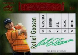 2012 Leaf Ultimate Golf  Retief Goosen Autographs 3/5