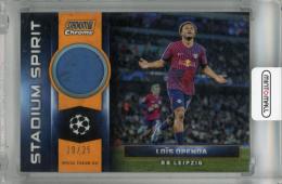 2023-24 Topps Stadium Club Chrome UEFA Champions League Lois Openda Stadium Spirit Relics Orange Refractors #SSS-LO ※へこみ・裏面状態難【20/25】 RB Leipzig