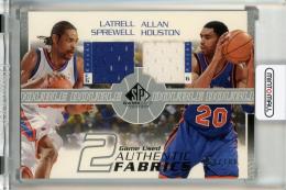 2003-04 Upper Deck SP Game Used Latrell Sprewell / Allan Houston Authentic Fabrics Dual #LSAHJ【064/100】