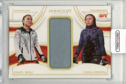 2023 PANINI Immaculate Collection UFC  Zhang Weili/Garla Esparaza Jumbo Octagon Canvas Dual#JCDZC【06/10】