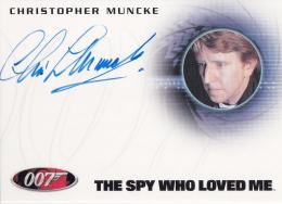 2012 RITTENHOUSE James Bond 50th Anniversary Sries One 40th Anniversary Style Autograph / Christopher Muncke