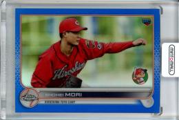 2022 Topps NPB Chrome  広島 森 翔平 Base, Blue Parallel 097/150