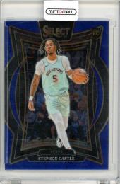 2024-25 Panini Select Basketball Stephon Castle Concourse Blue RC San Antonio Spurs