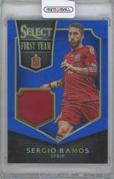 2015-16 PANINI Select First Team Swatches Blue / SERGIO RAMOS(Spain) 【10/99】