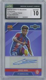 2023-24 DAKA FC Barcelona Autographs Purple Holocene / LAMINE YAMAL 【04/50】 [CGC 10/GEM MINT]