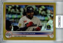 2022 Topps NPB Chrome  東京ヤクルト サンタナ Base, Gold Parallel 23/50
