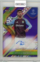 2024-25 Topps Finest UEFA Club Competitions Marco Asensio Autographs Purple Refractor Parallels【49/299】 Aston Villa