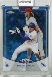 2024 Topps 50/50 Shohei Ohtani Chrome Blue Refractors #32SB【017/150】 Los Angeles Dodgers