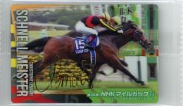 サラブレッドホースコレクション ツインウエハース 第2R シュネルマイスター / クリストフ・ルメール 金箔サインカード