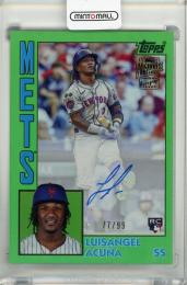 2025 Topps Archives Luisangel Acuna 84 Topps Fan Favorites Autographs Green Foilboard RC #84FFALA【77/99】