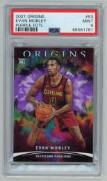 2021-22 Panini Origins Evan Mobley RC/Purple FOTL/#53【10/18】【PSA9】 Cleveland Cavaliers