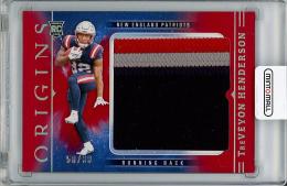 【裏面スレ傷あり】2025 PANINI Origins TreVeyon Henderson Memorabilia (RC)【50/99】