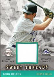 2004 UPPER DECK Sweet Threads  Todd Helton Game Used Jersey