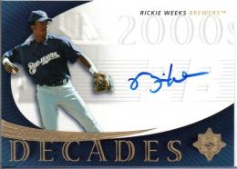 2005 UPPER DECK Ultimate Signatures Edition  Rickie Weeks Autograph