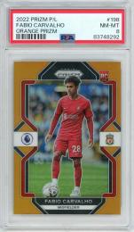 【PSA8】 2022-23 Panini Prizm Puremier League  Fabio Carvalho Rookie Base Orange Refractor(Lastナンバー!) 15/15