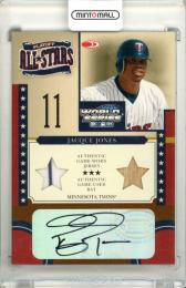 2004 Donruss World Series Jacque Jones #PAS-9 Playoff All-Stars Signature Material Bat-Jersey Autograph Card【017/100】《やや難あり》 Twins