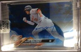 2018 Topps Clearly Authentic Baltimore Orioles Manny Machado Autographs Blue CAA-MM 23/25