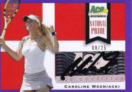 2013 Ace Authentic Grand Slam Tennis SmackDown Caroline Wozniacki National Pride Autographs Purpleパラレル版 08/25