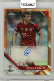 2021-22 TOPPS Chrome UEFA Champions League  Thomas Muller Autographs Orange Refractors #CATM 【10/25】 FC Bayern Munchen