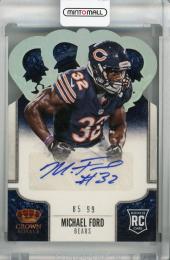 2013 Panini Crown Royale Chicago Bears Michael Ford Rookie Signatures Silver Holofoil(ROOKIE YEAR!) 85/99