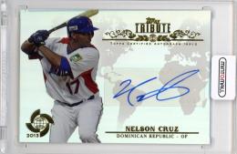 2013 Topps Tribute WBC Nelson Cruz Autographs Team Dominican Republic